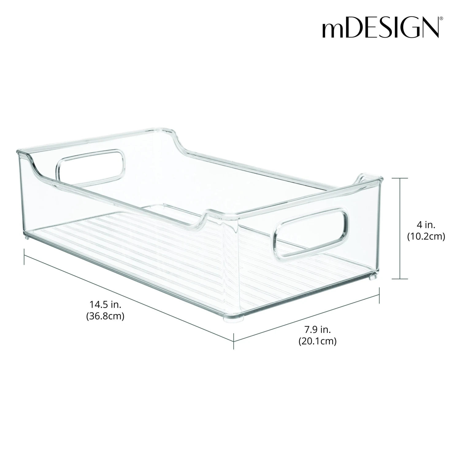Stackable Kitchen Bin With Handles 14.5 X 8 X 4 3 Stackable Kitchen Bin With Handles 14.5 X 8 X 4 - Image 3