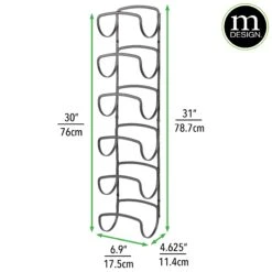 6-Tier Wall-Mounted Towel Rack -Home storage 04233MDBST Dimensions