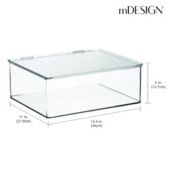 Hinged-Lid Kitchen Storage Box 11 X 13 X 5 11 Hinged-Lid Kitchen Storage Box 11 X 13 X 5 -Home storage 08817MDBST Dimensions