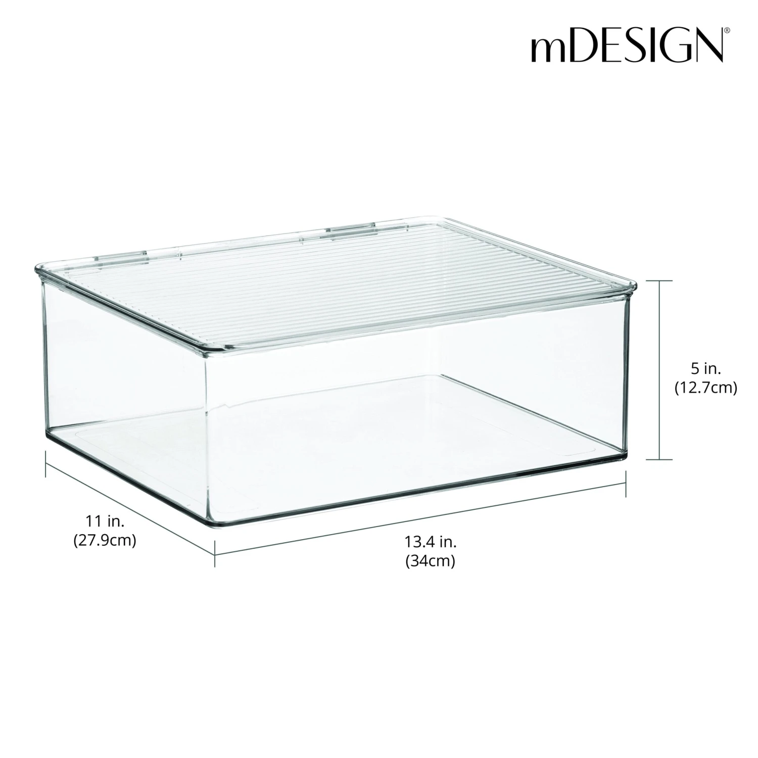 Hinged-Lid Kitchen Storage Box 11 X 13 X 5 3 Hinged-Lid Kitchen Storage Box 11 X 13 X 5 - Image 3