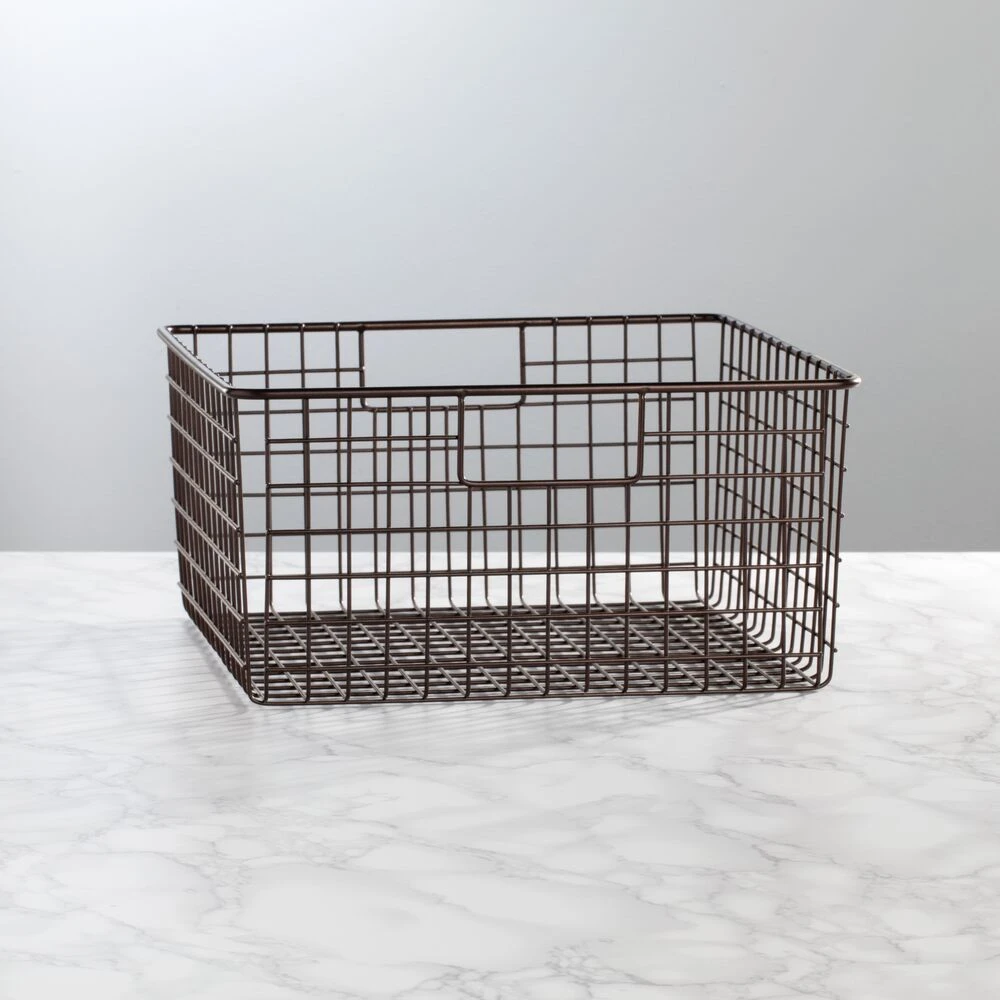 Wire Pantry Basket With Handles 12 X 12 X 6 3 Wire Pantry Basket With Handles 12 X 12 X 6 - Image 3