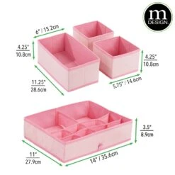 Set Of 8 Fabric Drawer Organizers -Home storage 1000 BLOGSquare JPG 02147MDB Dimensions