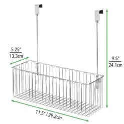 Over The Cabinet Door Bathroom Organizer 5 X 11.5 X 9.5 -Home storage 1000 BLOGSquare JPG 02573MDBST Dimensions