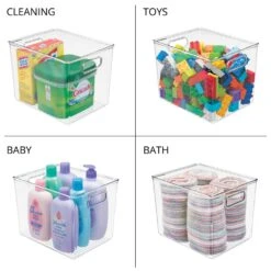 Kitchen Bin With Handles 10 X 8 X 8 -Home storage 1000 BLOGSquare JPG 02676MDK Detail