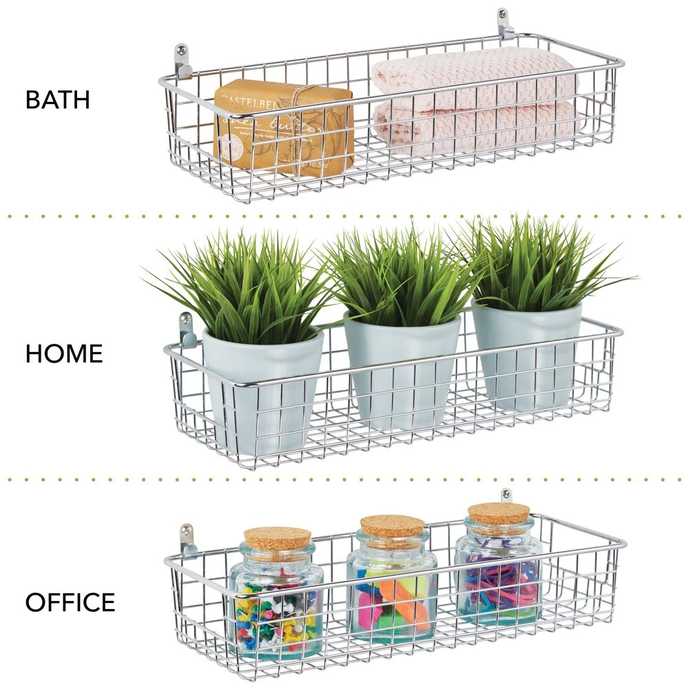 Wire Wall Baskets 6 X 16 X 3 4 Wire Wall Baskets 6 X 16 X 3 - Image 4