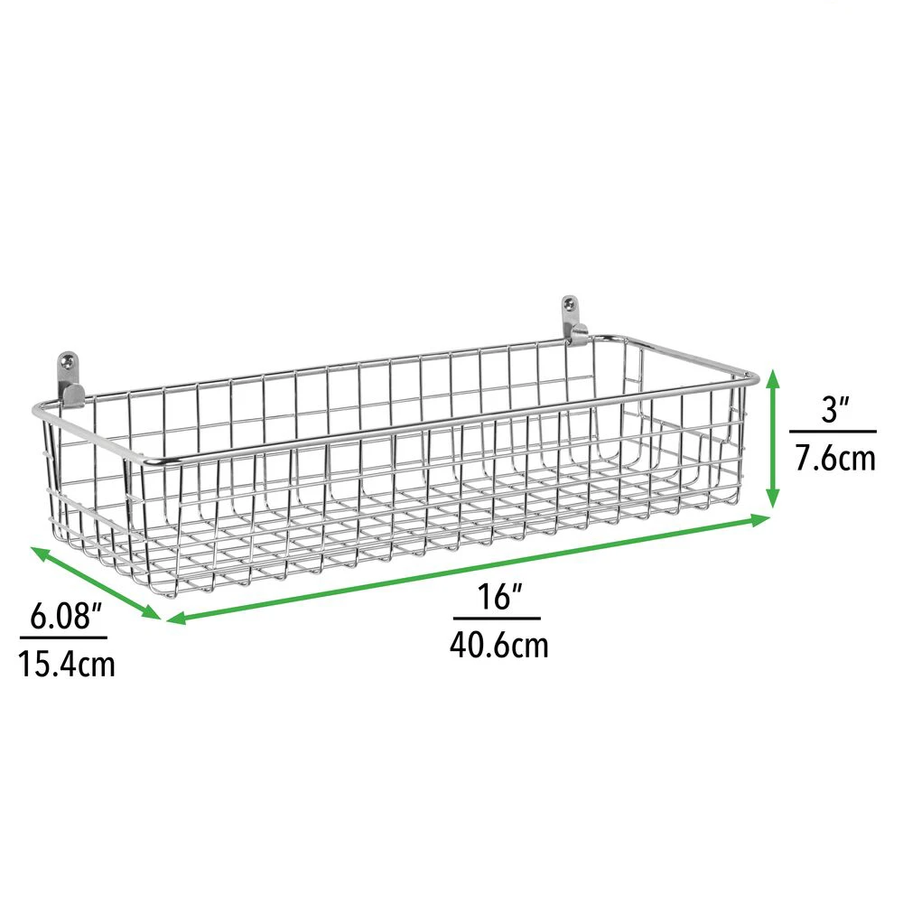 Wire Wall Baskets 6 X 16 X 3 3 Wire Wall Baskets 6 X 16 X 3 - Image 3