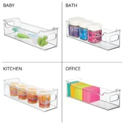 Stackable Refrigerator Bins 14.5 X 4 X 4 -Home storage 1000 BLOGSquare JPG 03959MDK Detail