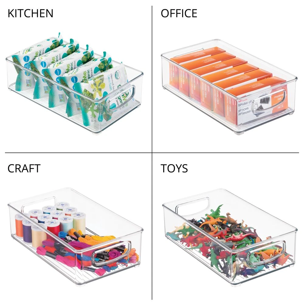 Stackable Office Bin With Handles 10 X 6 X 3 4 Stackable Office Bin With Handles 10 X 6 X 3 - Image 4