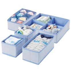 Set Of 5 Fabric Drawer Organizers -Home storage 1000 BLOGSquare JPG 04419MDB Outline