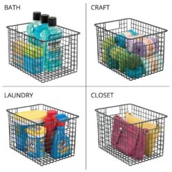 Wire Pantry Basket With Handles 12 X 9 X 8 27 Wire Pantry Basket With Handles 12 X 9 X 8 -Home storage 1000 BLOGSquare JPG 06186MDK Detail