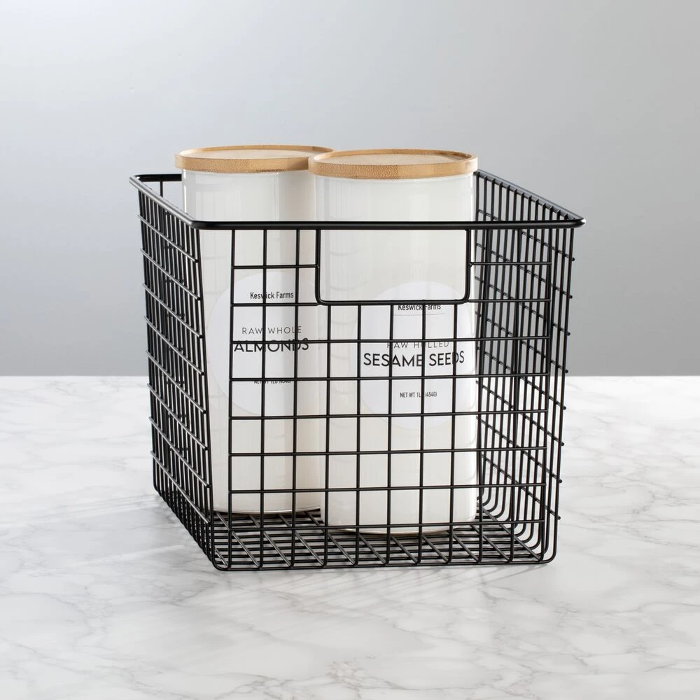 Wire Pantry Basket With Handles 12 X 9 X 8 6 Wire Pantry Basket With Handles 12 X 9 X 8 - Image 6