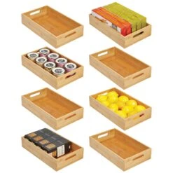 Bamboo Bin 14.5 X 9 X 3 -Home storage 1000 BLOGSquare JPG 06367MDK Outline