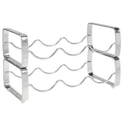 3-Bottle Stackable Wine Rack 9 3-Bottle Stackable Wine Rack -Home storage 1000 BLOGSquare JPG 06909MDK Outline