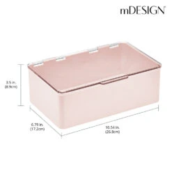 Hinged-Lid Storage Box7 X 10.5 X 3.5 -Home storage 1000 BLOGSquare JPG 08178MDHS DImensions