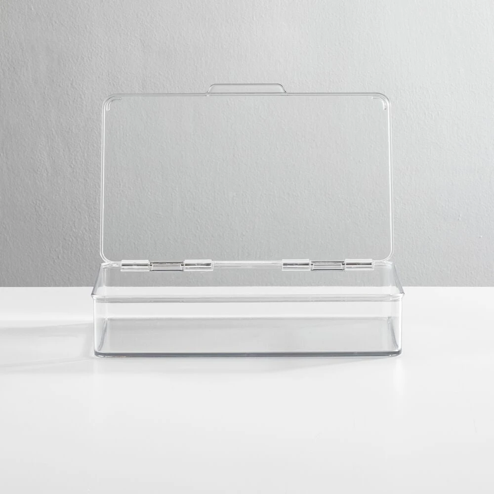 Stackable Bin With Lid 7 X 10.7 X 2 2 Stackable Bin With Lid 7 X 10.7 X 2 - Image 2