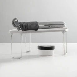 Stackable Corner Bathroom Shelf Riser -Home storage 1000 BLOGSquare JPG 09289MDBST SellShot