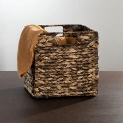 Water Hyacinth Cube Basket 10.5 X 10.5 X 10.5 22 Water Hyacinth Cube Basket 10.5 X 10.5 X 10.5 -Home storage 1000 BLOGSquare JPG 09374MDHS SellShot