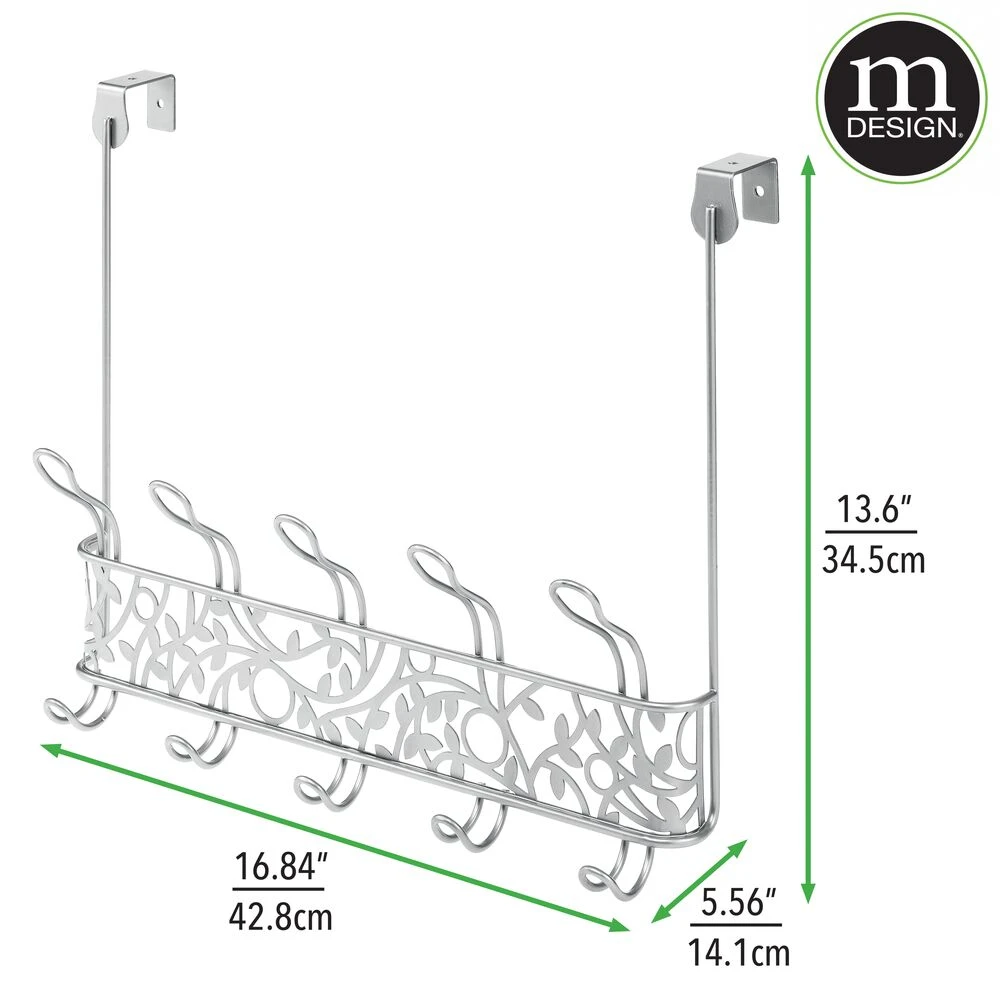 Decorative Over-the-Door 10-Hook Rack 3 Decorative Over-the-Door 10-Hook Rack - Image 3
