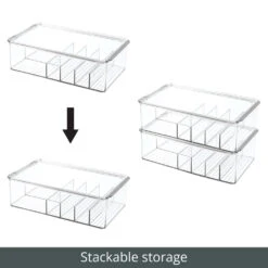 6-Section Storage Bin 7 X 13 X 4 -Home storage 1000 BLOGSquare JPG 1101MDBA Detail