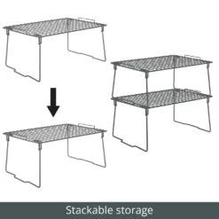 Collapsible Wire Shelf Riser -Home storage 1000 BLOGSquare JPG 11994MDCO Detail