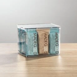 Hinged-Lid Kitchen Storage Box 6 X 7 X 5