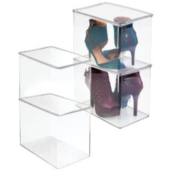 Clear Stackable Shoe Box 13 X 7 X 9