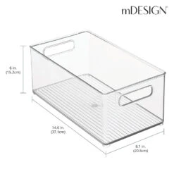 Stackable Bathroom Bin With Handles 15 X 8 X 6 -Home storage 1000 BLOGSquare JPG 1327MDK Dimensions e289b7d4 b5d1 4de2 8150 056cb7f0ce1b