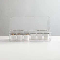 Hinged-Lid Kitchen Storage Box 6 X 13 X 3