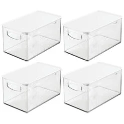 Stackable Bin With Lid11 X 6 X 5 26 Stackable Bin With Lid11 X 6 X 5 -Home storage 1000 BLOGSquare JPG 14037MDK Outline