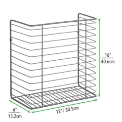 Kitchen Wall Basket 6 X 12 X 16 6 Kitchen Wall Basket 6 X 12 X 16 -Home storage 1000 BLOGSquare JPG 14588MDK Dimensions