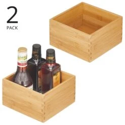 Bamboo Bin Set 7 X 7 X 4 8 Bamboo Bin Set 7 X 7 X 4 -Home storage 1000 BLOGSquare JPG 16309MDK Outline