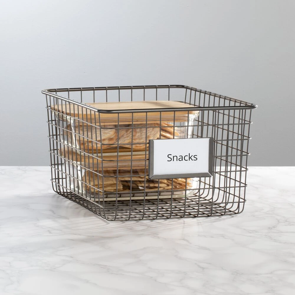Kitchen Wire Basket With Label Holder 12 X 9 X 6 17 Kitchen Wire Basket With Label Holder 12 X 9 X 6 - Image 17