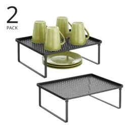 Stackable Kitchen Shelf Riser -Home storage 1000 BLOGSquare JPG 17628MDK Outline