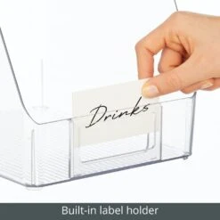 Open Front Bin Set With Label Holder 10 X 8 X 6 -Home storage 1000 BLOGSquare JPG 18969MDK Detail 2