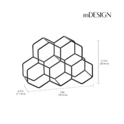 5-Bottle Honeycomb Wine Rack 6 5-Bottle Honeycomb Wine Rack -Home storage 1000 BLOGSquare JPG 19342MDK Dimensions