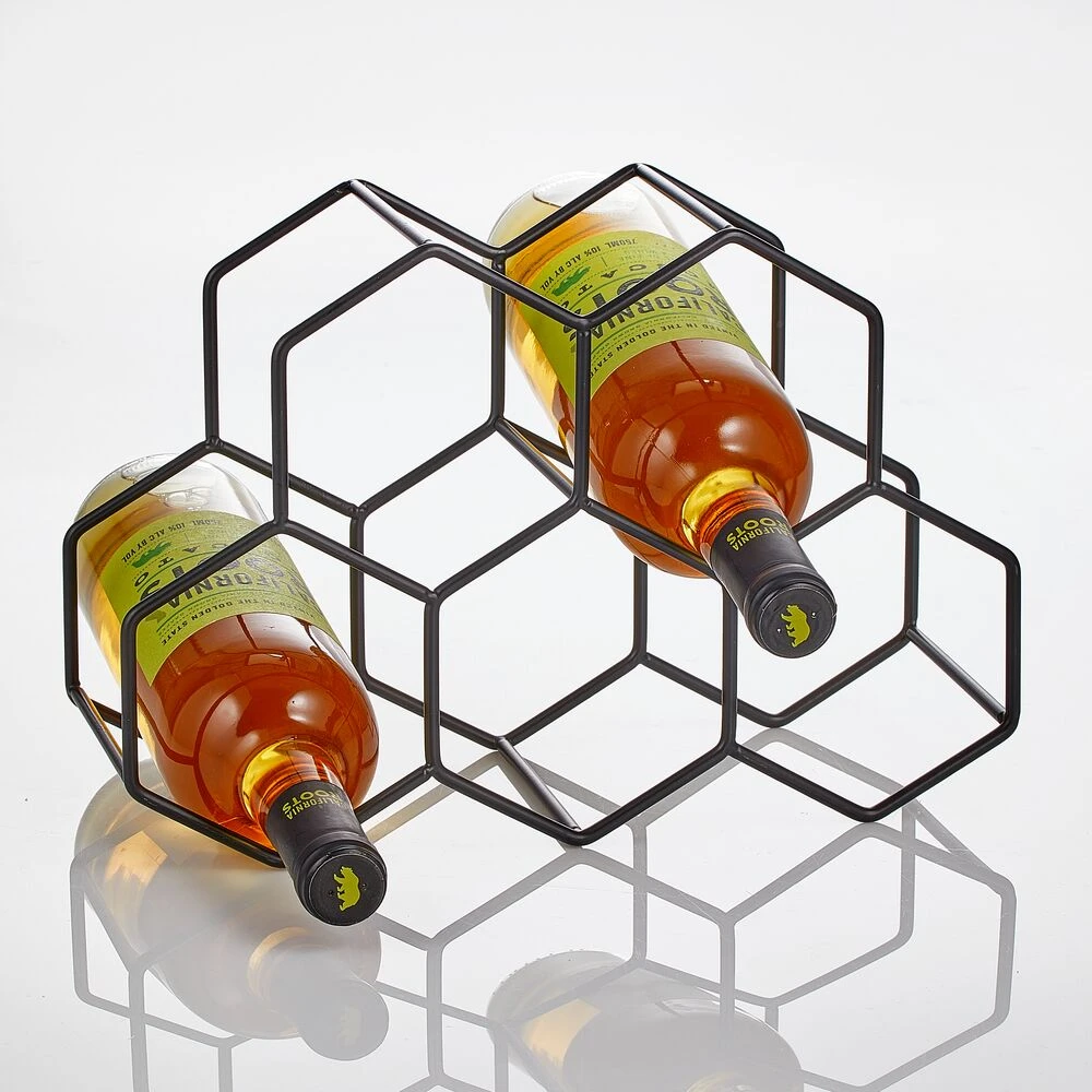 5-Bottle Honeycomb Wine Rack 1 5-Bottle Honeycomb Wine Rack