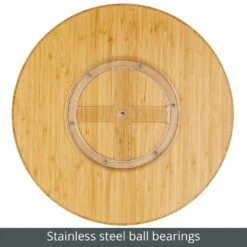 15" Bamboo Lazy Susan Turntable -Home storage 1000 BLOGSquare JPG 19973MDK Detail