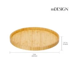 15" Bamboo Lazy Susan Turntable -Home storage 1000 BLOGSquare JPG 19973MDK Dimensions