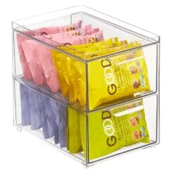 2-Drawer Stackable Kitchen Organizer 8.5 X 6 X 8