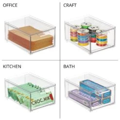 Stackable Bath Storage Drawer 8.5 X 6 X 4 -Home storage 1000 BLOGSquare JPG 20533MDK Detail