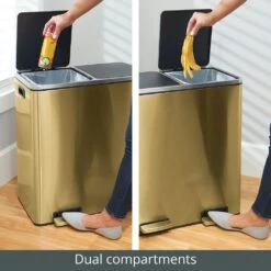 60-Liter Dual Compartment Step Trash Can 19 60-Liter Dual Compartment Step Trash Can -Home storage 1000 BLOGSquare JPG 20642MDK Detail