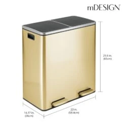60-Liter Dual Compartment Step Trash Can 18 60-Liter Dual Compartment Step Trash Can -Home storage 1000 BLOGSquare JPG 20642MDK Dimensions