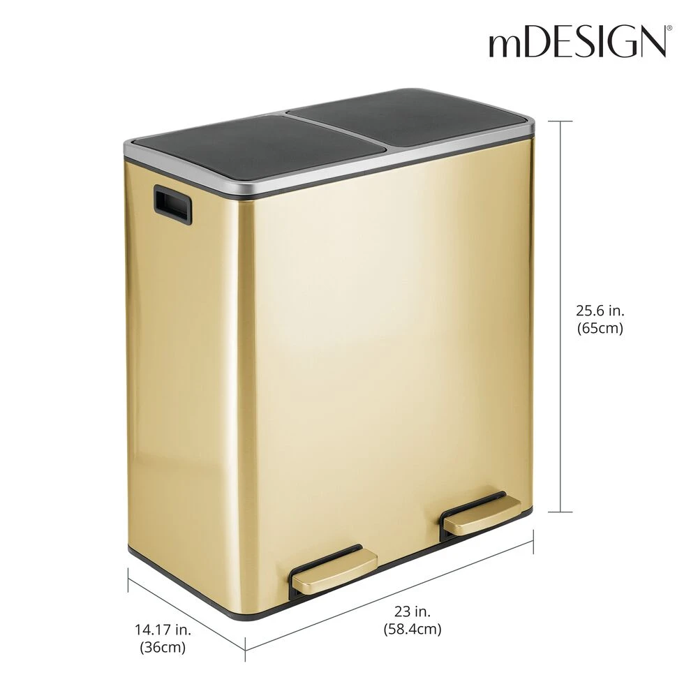 60-Liter Dual Compartment Step Trash Can 8 60-Liter Dual Compartment Step Trash Can - Image 8