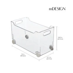 Bin With Wheels 16 X 8 X 9 8 Bin With Wheels 16 X 8 X 9 -Home storage 1000 BLOGSquare JPG 20691MDK Dimensions