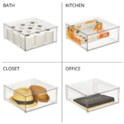Stackable Bath Storage Drawer 15 X 14 X 6 -Home storage 1000 BLOGSquare JPG 20703MDCO Detail