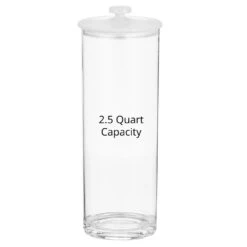 Tall Airtight Clear + White Kitchen Canisters Set -Home storage 1000 BLOGSquare JPG 20766MDK Detail