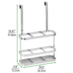 3-Section Over-the-Cabinet Hair Tool Organizer -Home storage 1000 BLOGSquare JPG 20797MDBST Dimensions