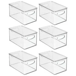 Stackable Bin With Lid11 X 6 X 5 24 Stackable Bin With Lid11 X 6 X 5 -Home storage 1000 BLOGSquare JPG 20974MDK Outline
