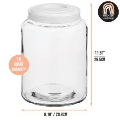 Glass Kitchen Canisters -Home storage 1000 BLOGSquare JPG 21049MDK Dimensions