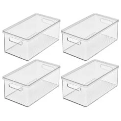 Stackable Bath Box With Lid And Handles 15 X 8.5 X 6 -Home storage 1000 BLOGSquare JPG 21205MDK Outline